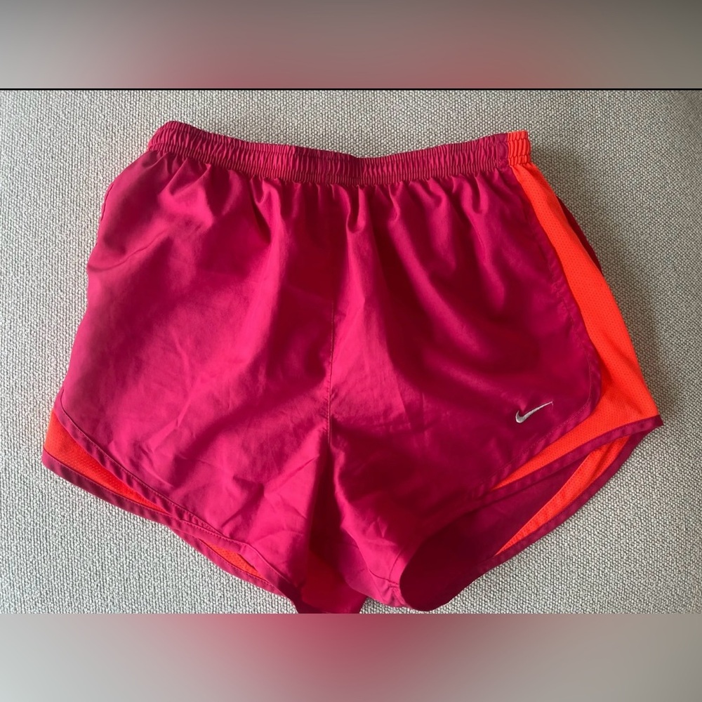 Nike Women's Athletic Shorts in Pink and Orange
